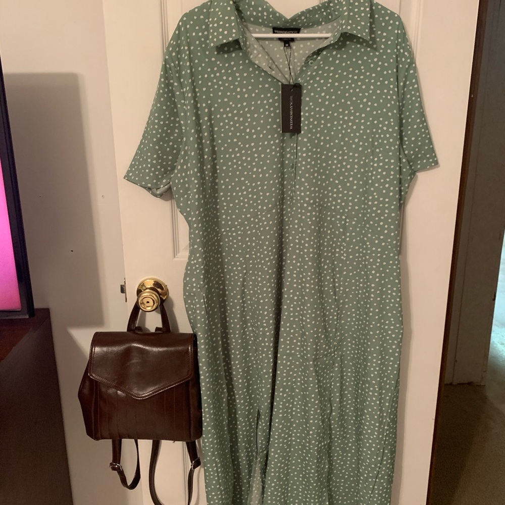 ASOS Green Polka Dot Dress